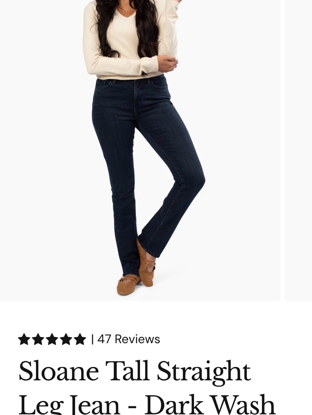 Brooklyn Tall Cuffed Straight Leg Jeans - Light Wash - Picture 6 of 9